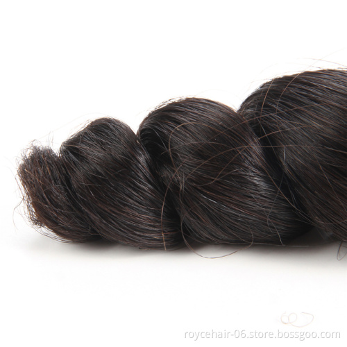 Soft And Smooth Loose Wave Brazilian Hair Extensions With Lace Frontals Closure,Virgin Hair Bundles With Closure